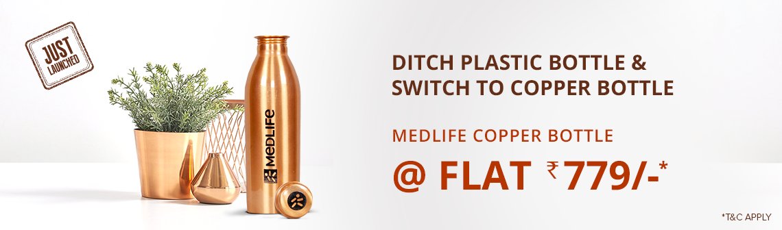 Medlife Copper Bottle